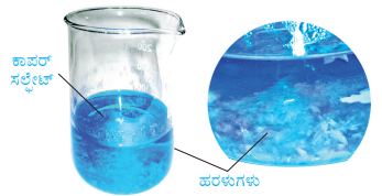 Crystals of copper sulphate